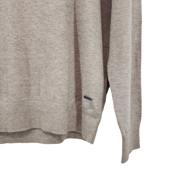 Projek Raw Men's Knit Mock Zip Collar Sweater Beige - Picture 4 of 7